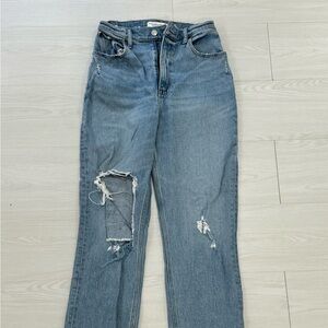 Abercrombie and Fitch 90s straight ultra high-rise curve love size 2 R